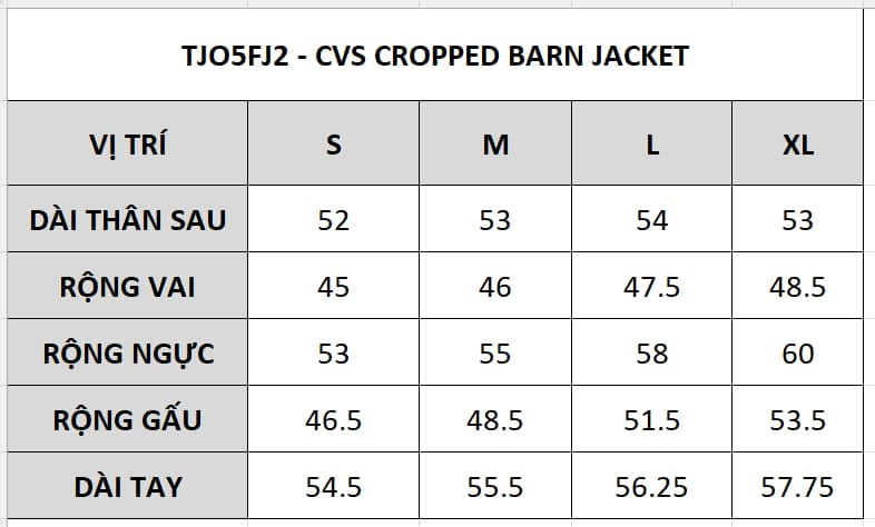 TJO CVS Crop Barn Jacket — ảnh 2
